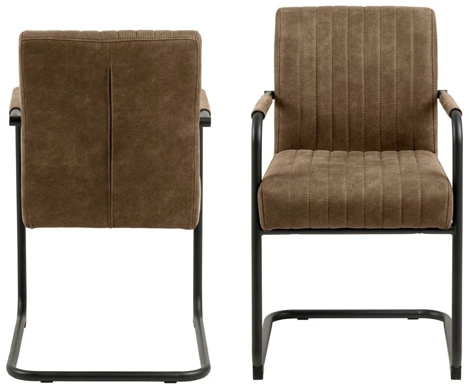 Hnedé jedálenské stoličky v súprave 2 ks Adele – Actona