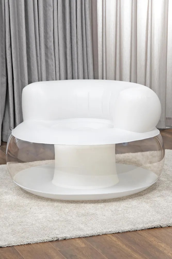 Bestway Nafukovacie kreslo biele 112 x 112 x 70 cm 75138