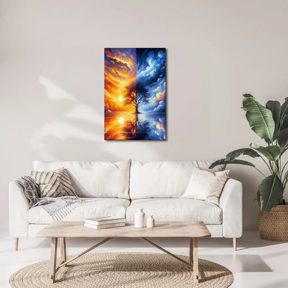 Obraz strom života medzi dňom a nocou