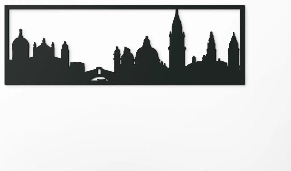 drevko Obraz Benátky panoráma Rozmer obrazu: 29,5 x 89 cm, Farba dekorácie: Čierna