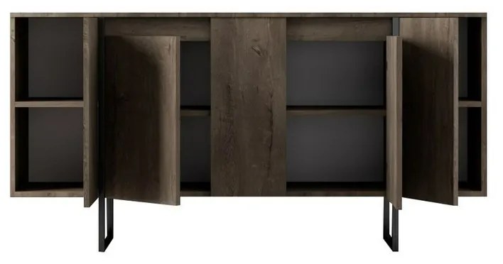 Skrinka Luxe Walnut and Black