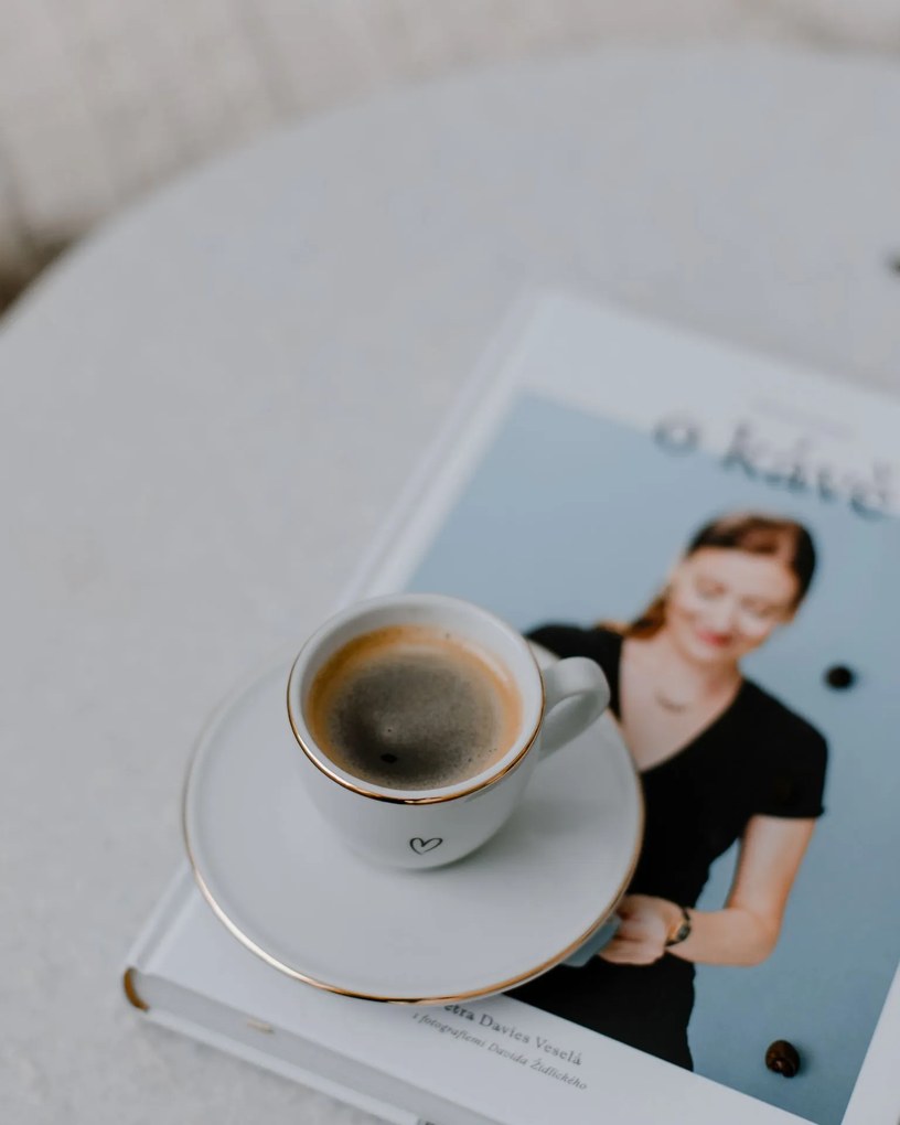 Bella Rose Šálka na espresso s podšálkou Srdiečko 90 ml