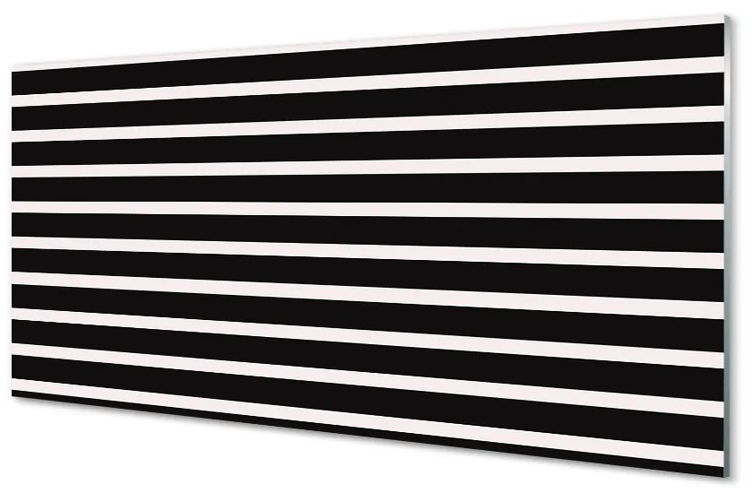 Sklenený obraz Pravidelné čierne pruhy 100x50 cm
