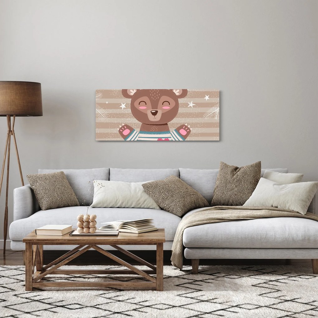 Obraz - Milujúci medvedík (120x50 cm)