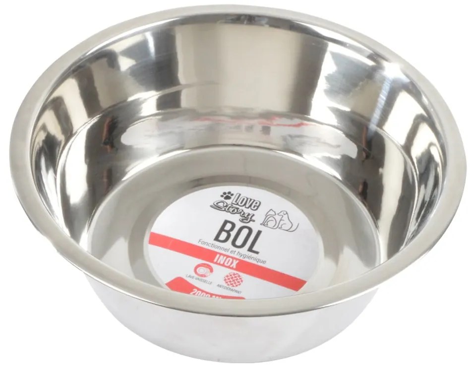 Miska pre psa z nehrdzavejúcej ocele ø 25 cm – Love Story