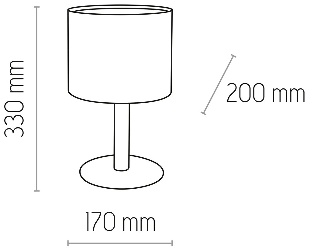 TK-LIGHTING Stolná moderná lampa DEVA, 1xE27, 60W, guľatá, béžová