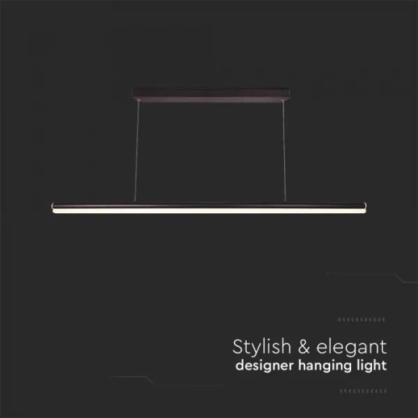 LED Luster na lanku LED/23W/230V 4000K 120 cm čierna