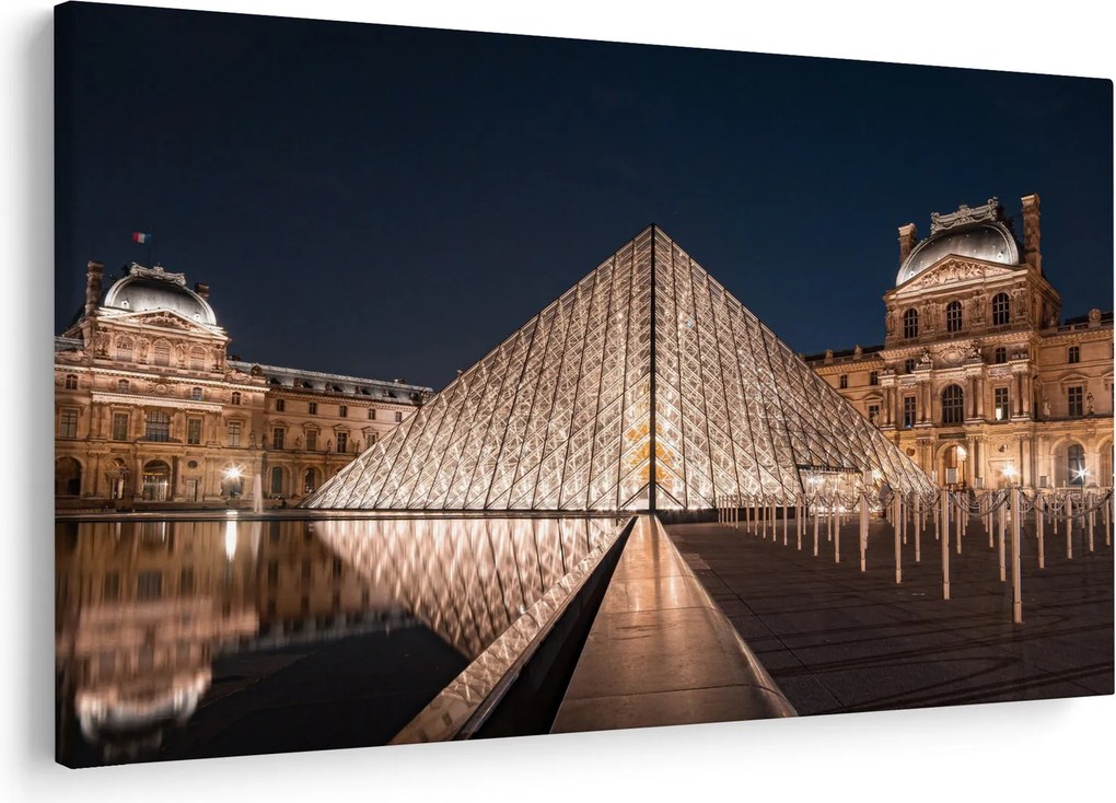 Obraz - Louvre v noci (90x60 cm)