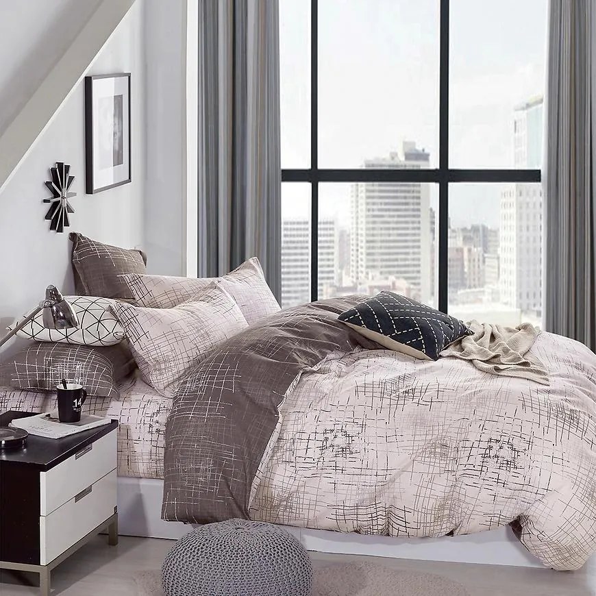 Posteľná bielizeň bavlnený satén ALBS-01342B 160x200 Lasher