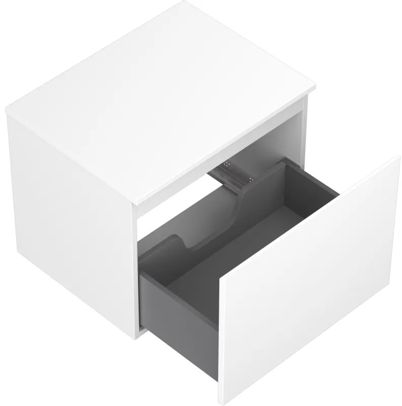 Mexen Orio, kúpeľňová skrinka 60 cm s hornou časťou, 1 zásuvka, biela matná, 91A10-06047-1-BFC01