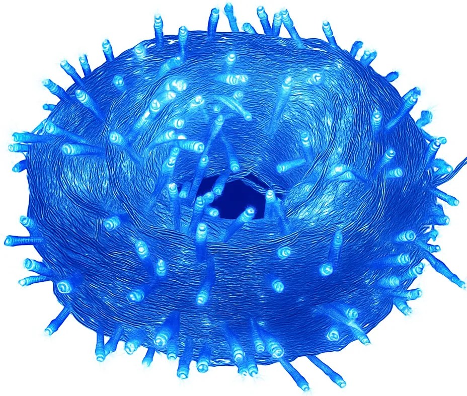 Vianočné svetielka LED záclona FLASH modrá 300 LED