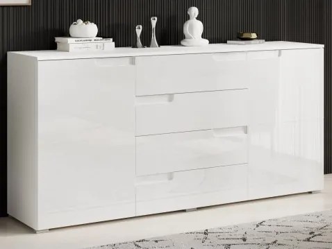 Široká skrinka Spice, lesklá biela%