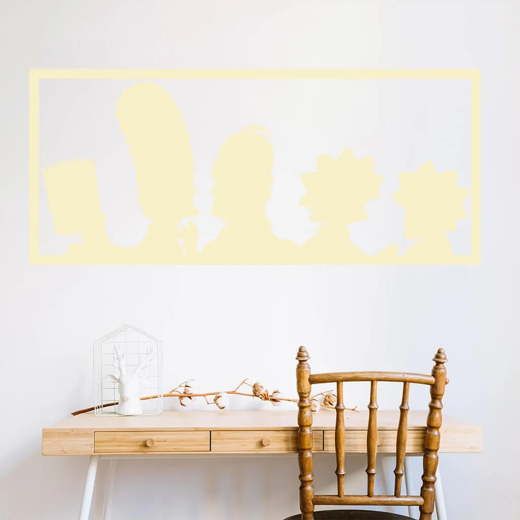 Veselá Stena Samolepka Simpsonovci Farba: šedá, Veľkosť: 100 x 43 cm