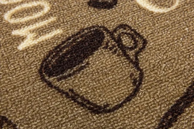 Protišmykový koberec / behúň Coffee 04 hnedý / béžový