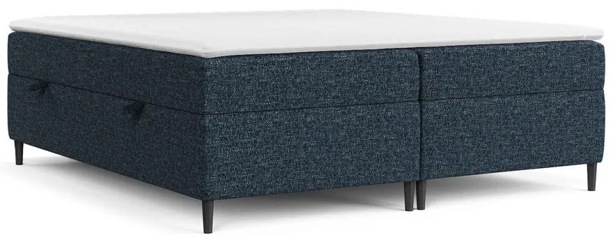 Tmavomodrá boxspring posteľ s úložným priestorom 160x200 cm Araya – Maison de Rêve