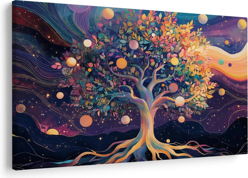 Obraz – Fialový strom plný energie (90x60 cm)