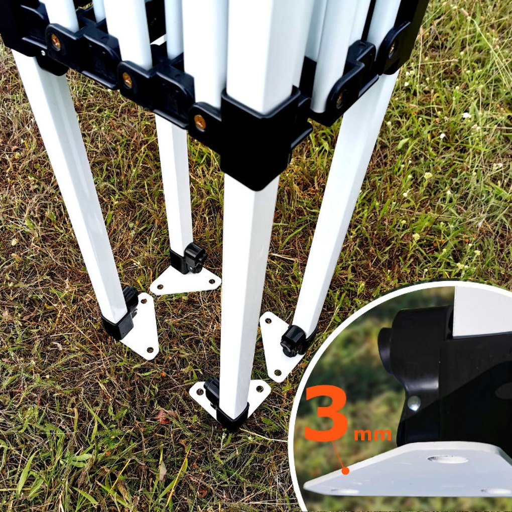 BRIMO Stan na Predaj 2 x 3 m SUPER Oceľ | Montáž za 2 min | BRIMO - s 3 stenami - Modrá 8