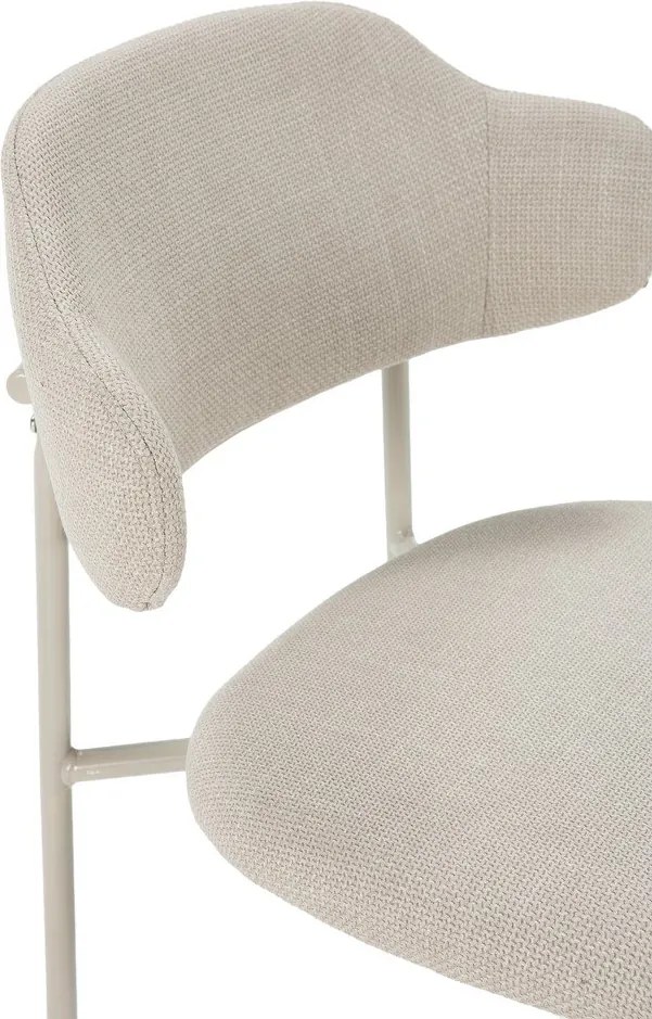 Krémové jedálenské stoličky v súprave 4 ks Adriel – Marckeric