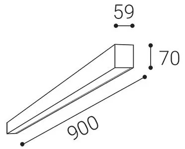 LED2 - LED Stropné svietidlo NOLI LED/30W/230V 3000/3500/4000K 90 cm čierne