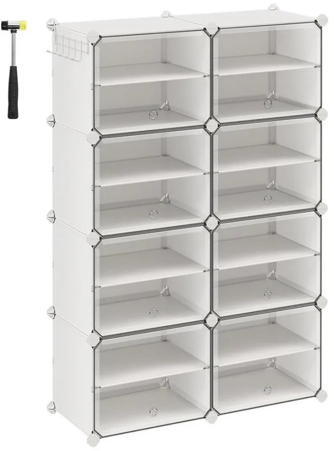 Modulárny regál s priehradkami BOXIFY biela