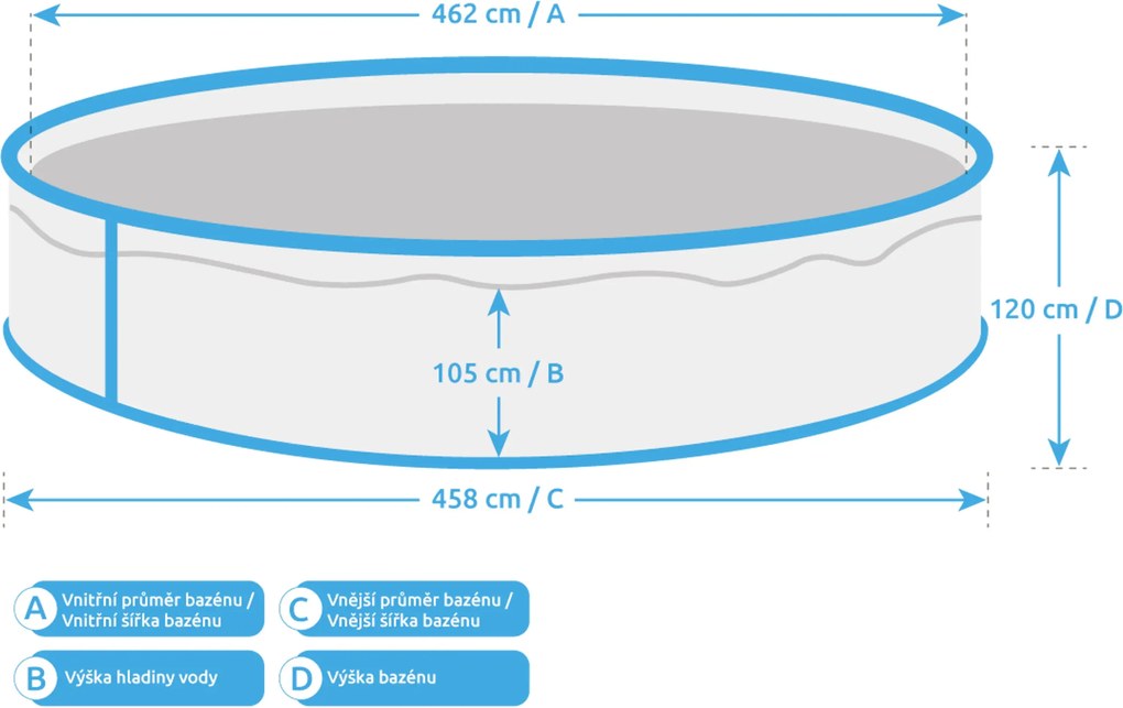 Marimex | Bazén Orlando Premium DL 4,60x1,22 m RATAN bez prísl. | 10340264