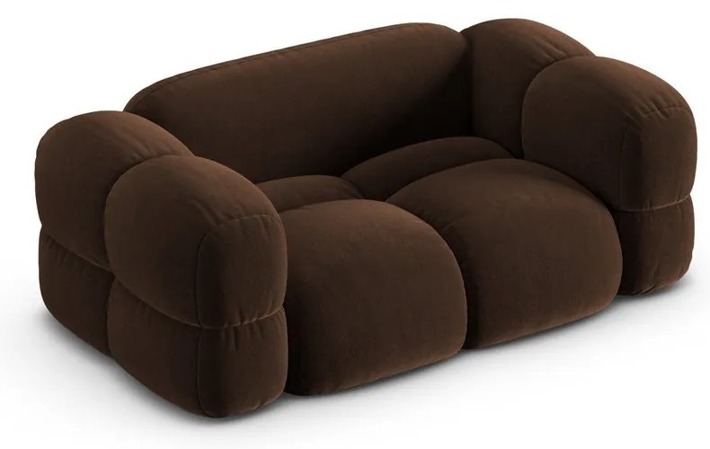 Tmavohnedá zamatová pohovka 180 cm Loretto – Cosmopolitan Design