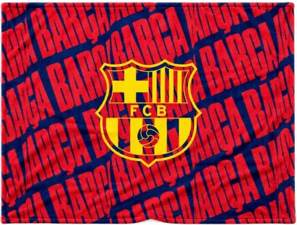 Veľká coral fleece deka FC Barcelona - 150 x 200 cm