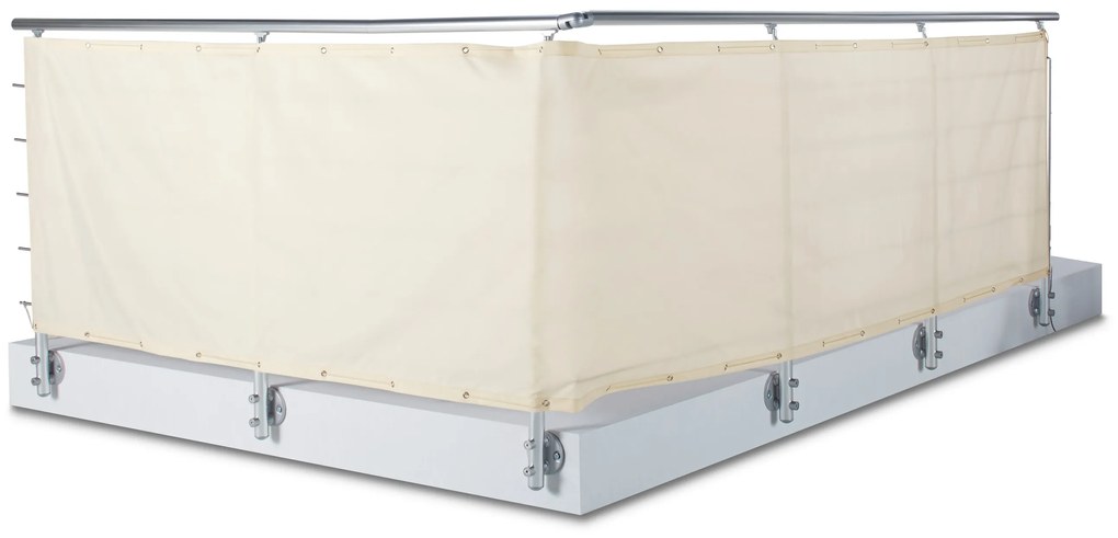 Balkónová clona a ochrana proti vetru, krémová