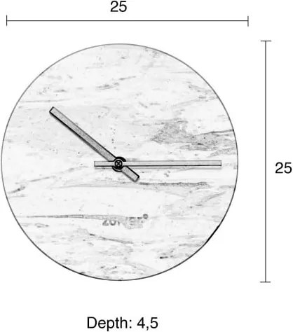 Zelené nástenné mramorové hodiny Zuiver Marble Time