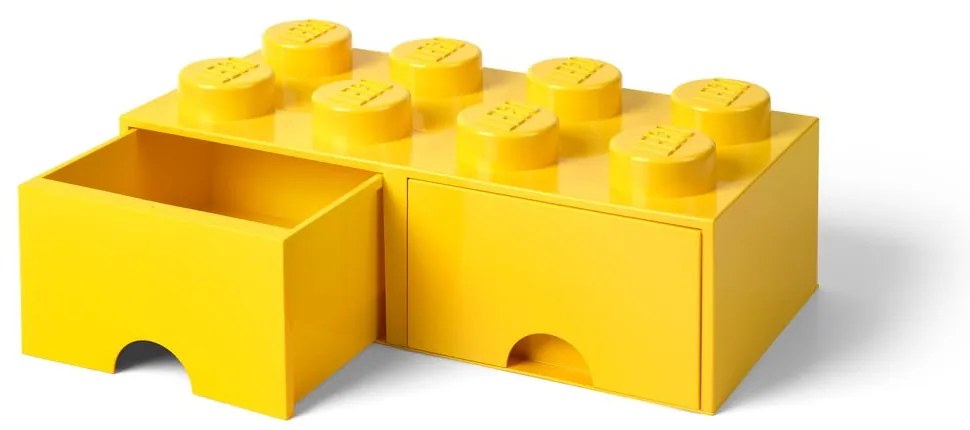 Žltý úložný box s dvoma zásuvkami LEGO®