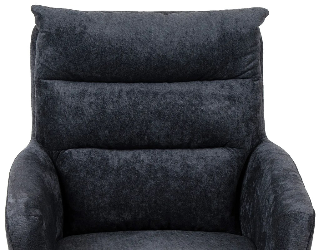 Noela Otočná jedálenská stolička látková ENZO tmavo šedá