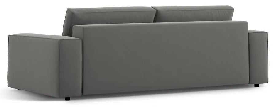 Svetlosivá zamatová rozkladacia/s úložným priestorom pohovka 247 cm Jodie – Micadoni