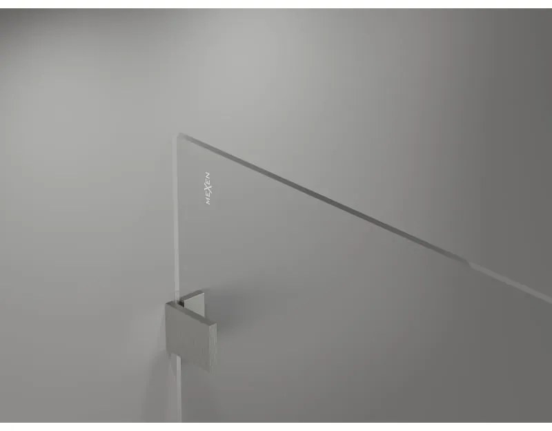 Mexen Lunar sprchová stena ľavá 160 x 200 cm, 8mm číre sklo, brúsená oceľ, 830-160-000-97-00-L