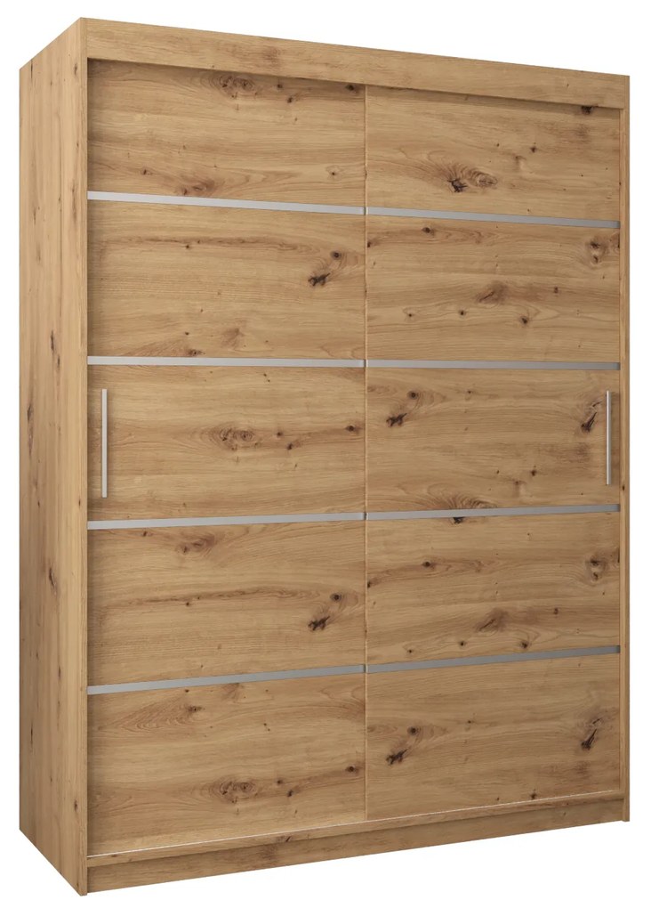 Šatníková skriňa 180 cm Verika 1 180 (dub artisan). Akcia -34%. Vlastná spoľahlivá doprava až k Vám domov. 1063714