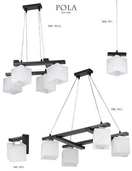 Jupiter 1096 - PO1 - Závesný luster POLA 1xE27/60W/230V wenge