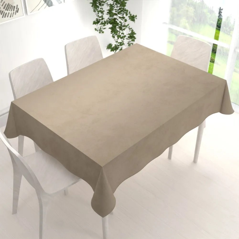 Biante Zamatový obdĺžnikový obrus Velvet Premium SVP-030 Sivobéžový 80x120 cm
