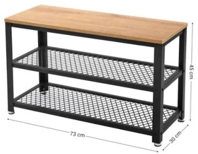 Botník DAVOR hnedý/čierny