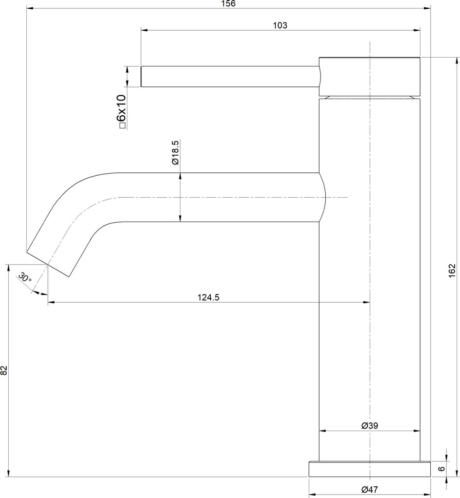 Invena Dropia, umývadlová batéria, h-162, čierna matná, INV-BU-15-004-J