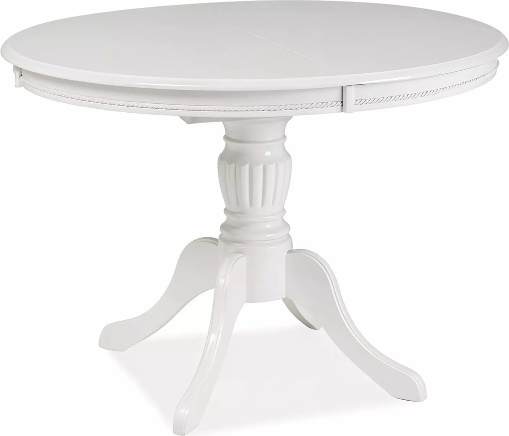 Jedálenský rozkladací stôl Olivia 106/141 cm biely