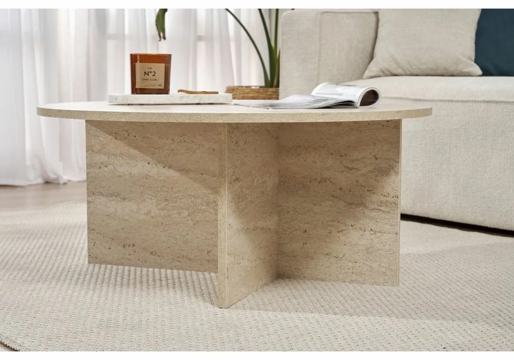 Konferenčný stolík Soleil Travertine