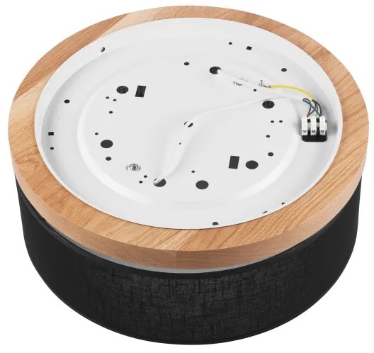 Brilagi - LED Stropné svietidlo BELLADONNA 2xE27/15W/230V pr. 40 cm čierna/dub