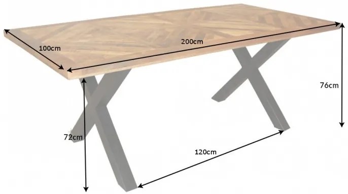 Jedálenský stôl Infinity Home 200cm natural mango