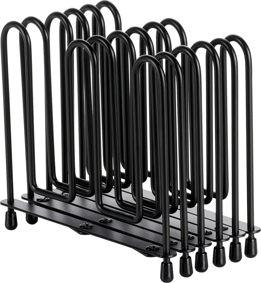 VILDE Organizér na pokrievky a panvice aj knihy HARMONIKA, čierny kov