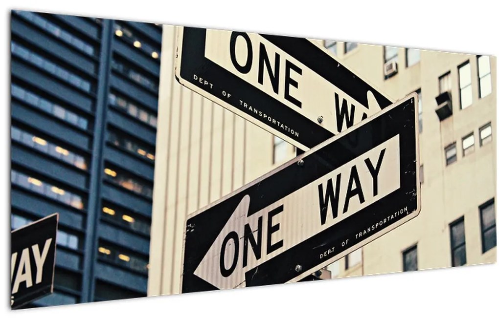 Obraz - New York ONE WAY (120x50 cm)