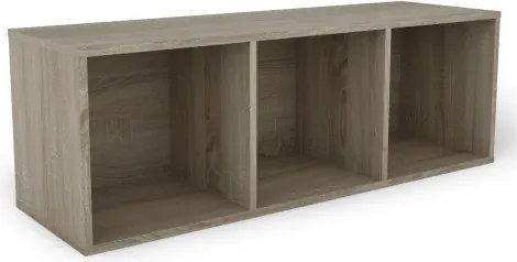 Nástenný regál s 3 priehradkami Jerry, dub sonoma%