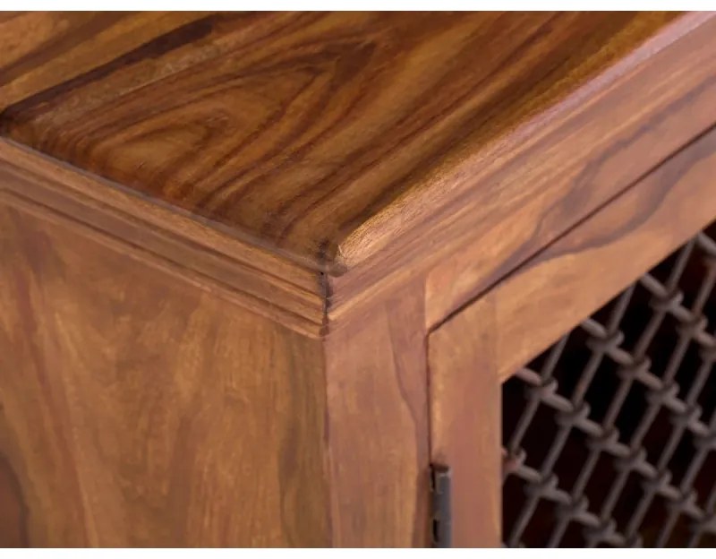 furniture-nabytek.cz - Masívny príborník Merlin II, lakovaný, hnedý – 180×45×90 cm