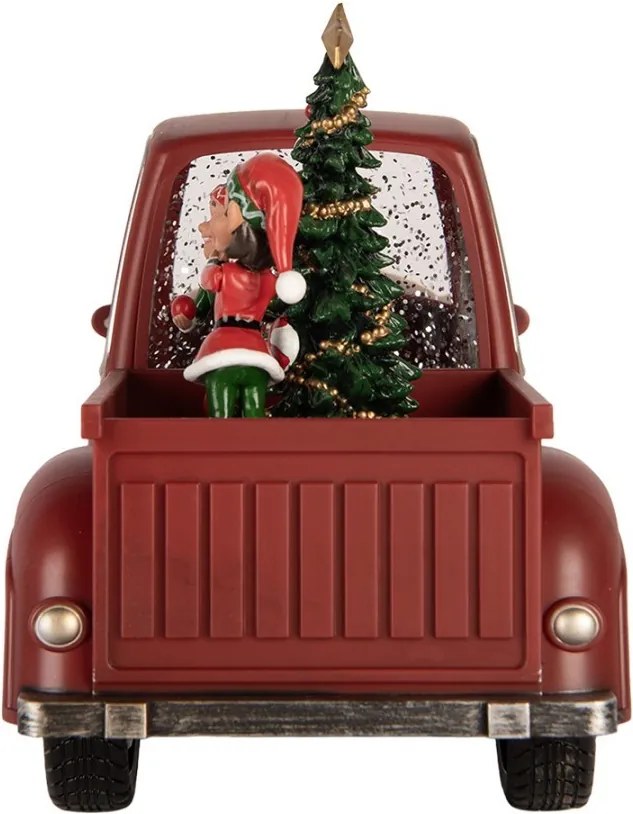 Christmas Decoration With LED Lighting And Music Car 28x12x15 Cm / 3xAA Red Plastic - 28*12*15 cm / 3*AA