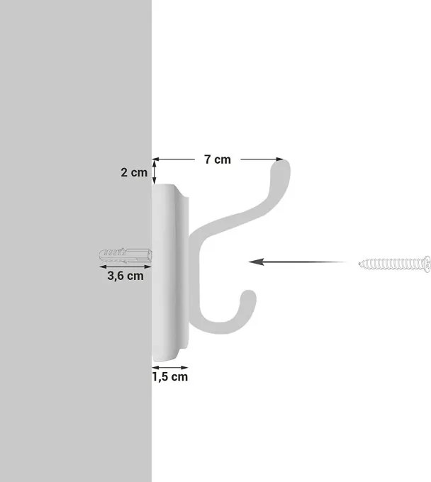 Nástenný vešiak LHR23WT