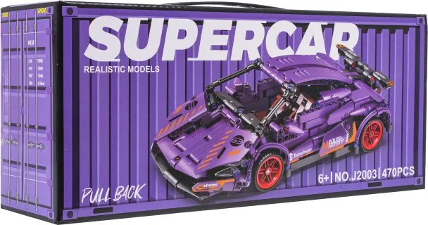 Stavebnica auta SUPERCAR No.J2003 fialová - 470 dielikov