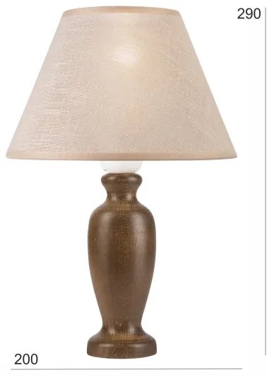 Stolná lampa AMFORA 1xE27/60W/230V tmavohnedá/buk